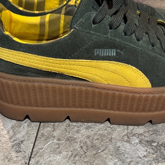 Women's Cleated Creeper Suede Platforms - Lemon, Carmine, Vanilla Ice - Picture 8 of 16